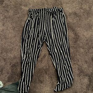 Striped tie pants